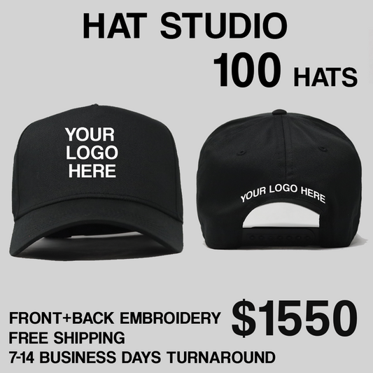 100 Hats Front+Back Embroidery